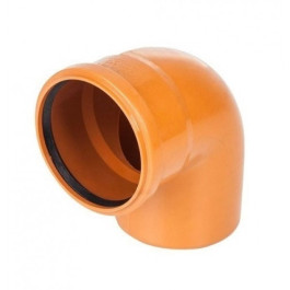 Отвод канализационный рыжий Ø110 90° ПВХ Nashorn