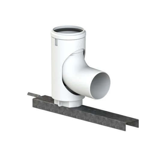 Отвод 87° одностенный Cox Geelen, с опорой D=80мм, (CoxDENS PP)