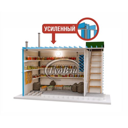 Пластиковый погреб ГудВэй Комфорт+ 2,5*2м