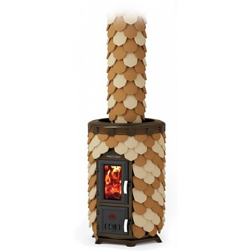 Отопительная печь ТМФ Сента Панголина шамот-терракота