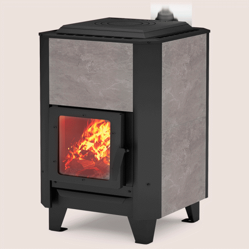 Печь-камин Теплодар Вертикаль Металлика 12 кВт