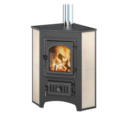 Печь-камин Везувий ПК-01 (220) 9 кВт бежевый без плиты угловая