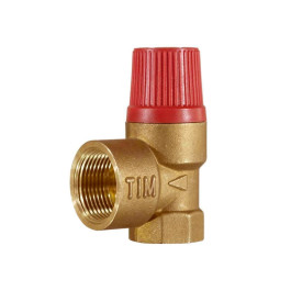 Клапан предохранительный для отопления (3 бар) TIM 1/2"х3/4" ВР/ВР резьба