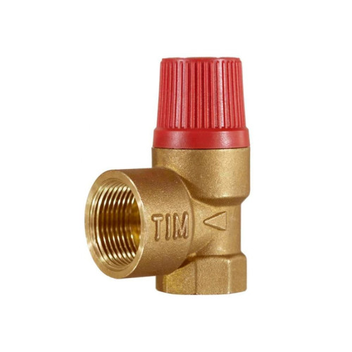 Клапан предохранительный для отопления (8 бар) TIM 3/4"х1" ВР/ВР резьба