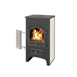 Печь-камин Везувий ПК-01 (205) Т/О 12 кВт с плитой бежевый