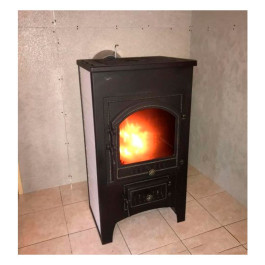 Печь-камин Везувий ПК-01 (205) Т/О 12 кВт с плитой красный