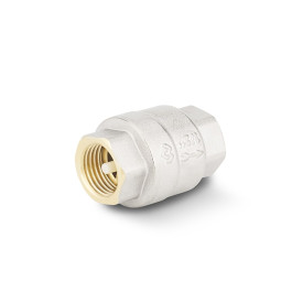 Обратный клапан с пластиковым седлом Varmega 1 1/2" никелированный, ВР-ВР резьба