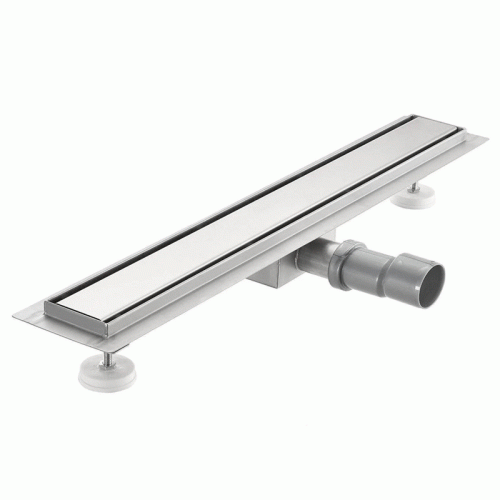 Трап для душа под плитку TIM нержавеющий 100 см сухой гидрозатвор