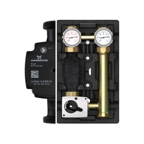 Насосная группа Meibes MK 1"с сервоприводом, с насосом Grundfos UPM3 Hybrid 25-70 (арт.ML66831.36MRU)