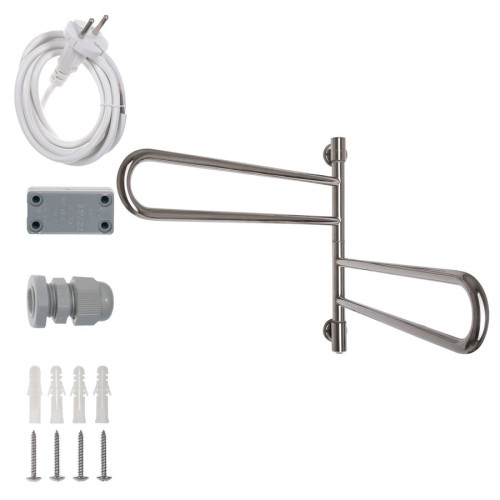 Полотенцесушитель электрический Energy U G2K 500х400 мм хром поворотный