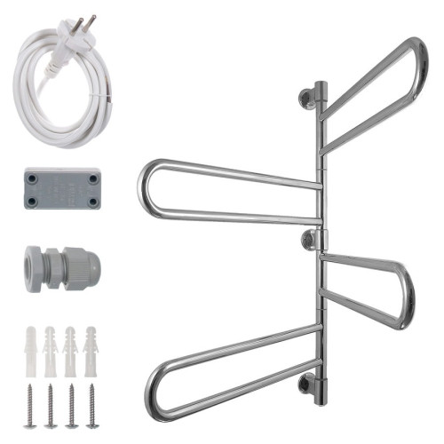 Полотенцесушитель электрический Energy U G4 900х600 мм хром поворотный