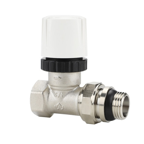 Термостатический клапан радиаторный прямой Varmega 3/4" резьба ВР/НР, с самоуплотняющимся полусгоном