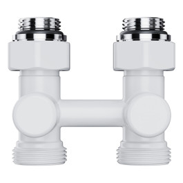 Узел нижнего подключения термостатический прямой Royal Thermo Design 1/2"х3/4" (Белый)