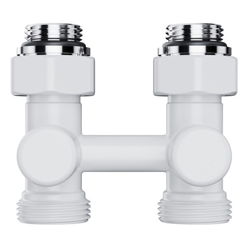 Узел нижнего подключения термостатический прямой Royal Thermo Design 1/2"х3/4" (Белый)