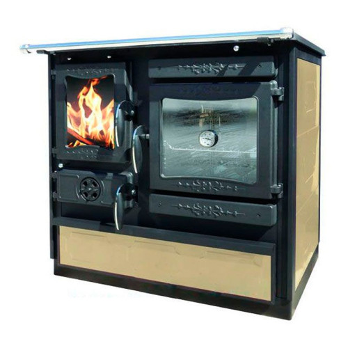 Отопительно-варочная печь Guca Guliver Thermo cream правая с теплообменником