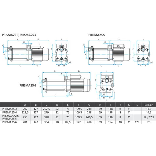 Поверхностный насос ESPA Prisma 25 2M