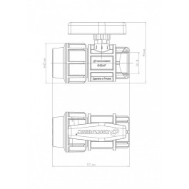 Кран шаровый ПНД Джилекс ПРО 32х1" с внутренней резьбой