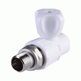 Кран шаровой для радиатора полипропиленовый Политэк 20x1/2" мм прямой