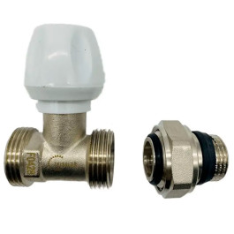 Клапан нижний радиаторный прямой TIM 1/2" с кольцевым уплотнением полусгона