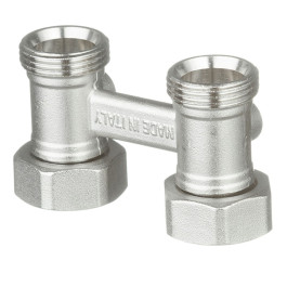 Узел нижнего подключения радиатора прямой Hoobs 3/4" плоское уплотнение