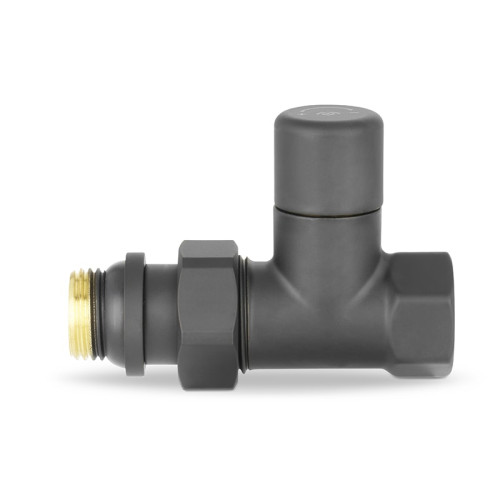 Клапан радиаторный прямой Varmega 1/2" резьба ВР/НР, цвет черный