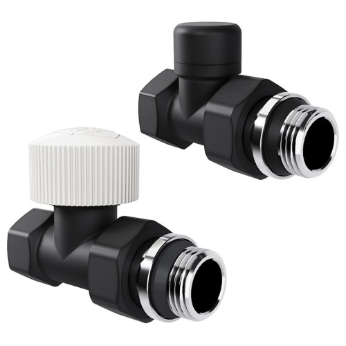 Набор термостатический прямой Royal Thermo Design 1/2"М30х1,5 (Черный)