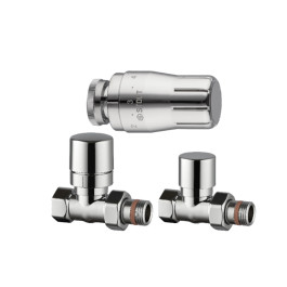 Комплект клапанов термостатических Stout Design хром, прямой 1/2"