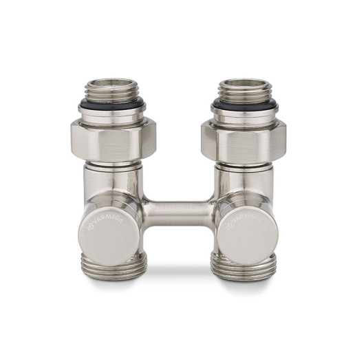 Узел нижнего подключения прямой Varmega 1/2"х3/4"EK, цвет матовый никель