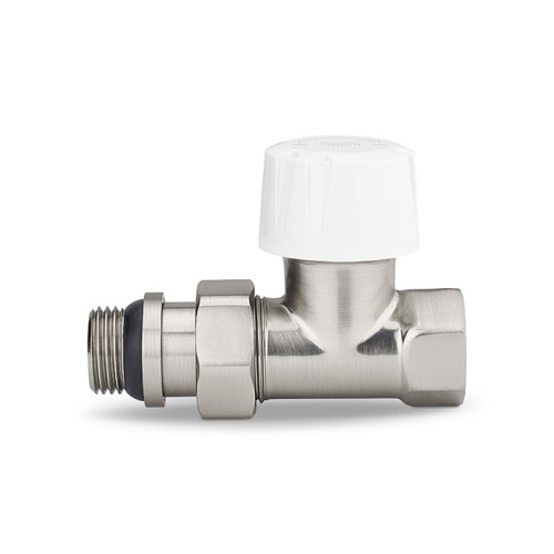 Термостатический клапан радиаторный прямой Varmega 1/2" резьба ВР/НР,  цвет матовый никель