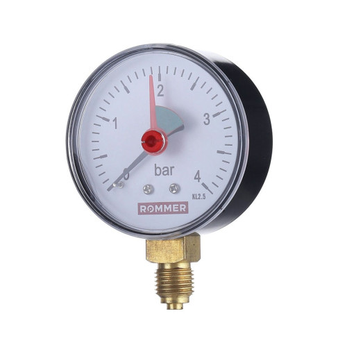 Манометр радиальный Rommer 50 мм 1/4" 0-4 бар