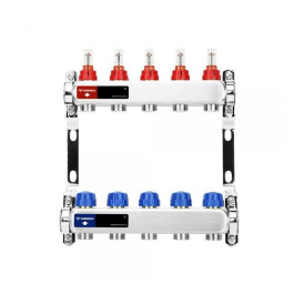 Коллектор Varmega из нержавеющей стали с расходомерами на 13 выходов