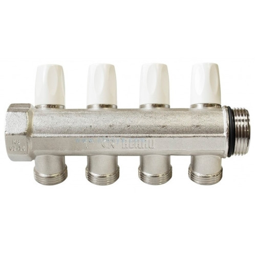 Распределительный коллектор Rehau 1"x3/4" -4 отвода евроконус
