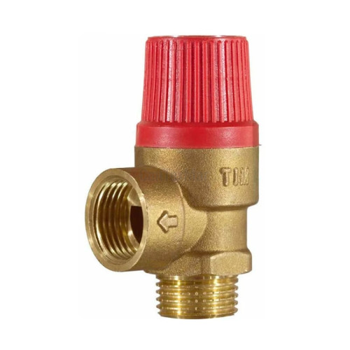 Клапан предохранительный для отопления (3 бар) TIM 1/2"ВР/НР резьба