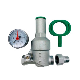 Редуктор давления с манометром TIM 1/2" с НР/ВР резьбой