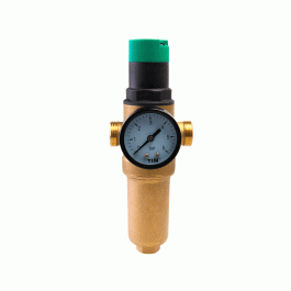 Фильтр промывной Tim 1/2" латунный с манометром и редуктором