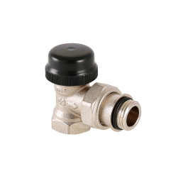 Клапан радиаторный угловой Valtec 1/2" арт.VT.037.N.04 с преднастройкой