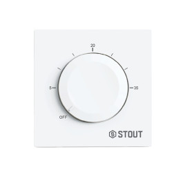 Термостат теплого пола Stout 16А, белый