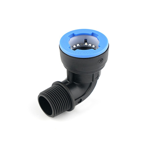 Угол ПНД Irriplast с НР резьбой быстроразборный ДУ25х1" Угол ПНД Irriplast с НР резьбой быстроразборный ДУ25х1"