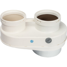 Элемент дымохода DN80/80 адаптер для подключения раздельных труб (совместимый Baxi) PP-Ryton Stout