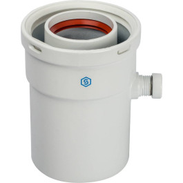 Элемент дымохода конденсатосборник вертикальный DN60/100, п/м уплотнения в комплекте (лого) Stout