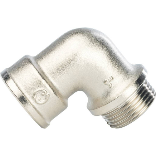 Угольник с упором НВ никелированный резьбовой 1" Stout