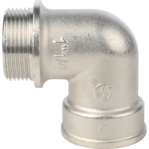 Угольник с упором НВ никелированный резьбовой 1 1/4" Stout