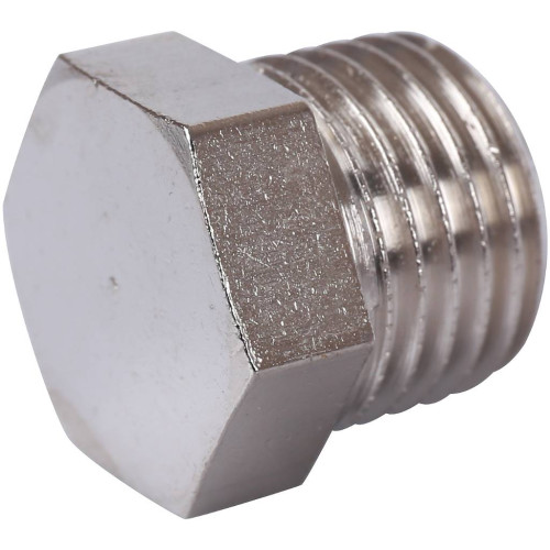 Заглушка НР никелированная резьбовая 1/4" Stout