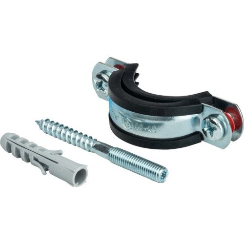 Хомут для крепления трубы с дюбелем Stout 1 1/4" (40-45)