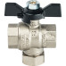 Кран шаровой с фильтром 1/2 (ручка-бабочка) Stout