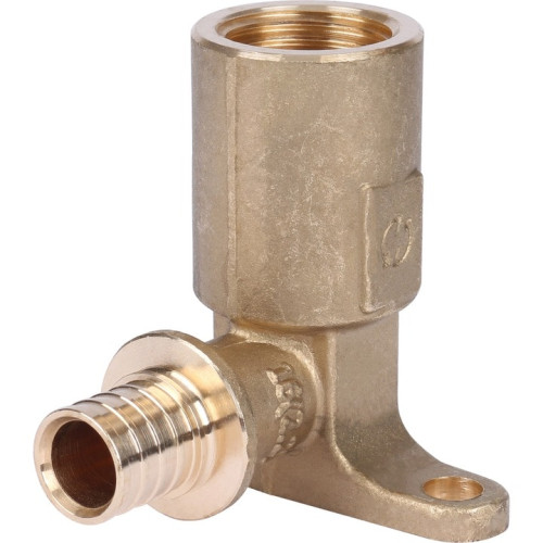 Угольник настенный с креплением удлененный 16xRp 1/2" Stout Угольник настенный с креплением удлененный 16xRp 1/2" Stout