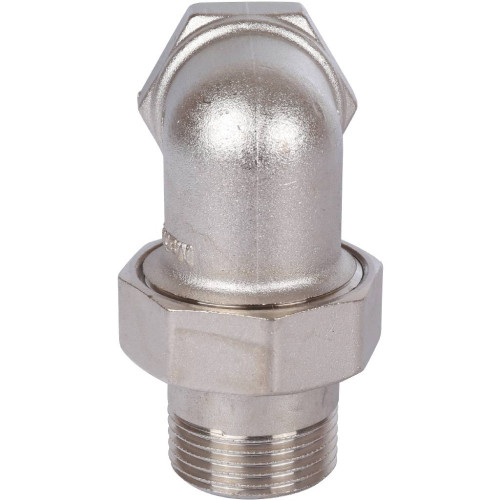 Разъемное угловое соединение "американка" ВН 1 1/4" никелированное под гайкой o-ring Stout