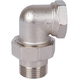 Разъемное угловое соединение "американка" ВН 2" никелированное под гайкой o-ring Stout