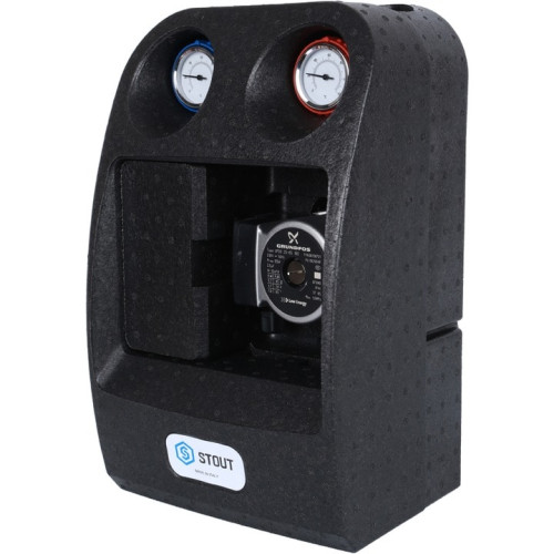 Насосная группа с теплообменником 34 пластины с насосом Grundfos 25-65 Stout SDG-0038-342502