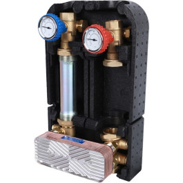 Насосная группа с теплообменником 18 пластин без насоса Stout SDG-0038-182501